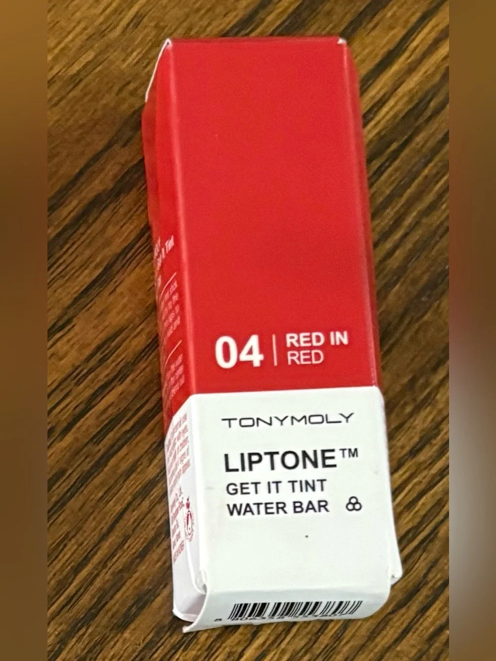 TonyMoly Liptone Get It Tint Water Bar - Red In Red (04) - NEW
